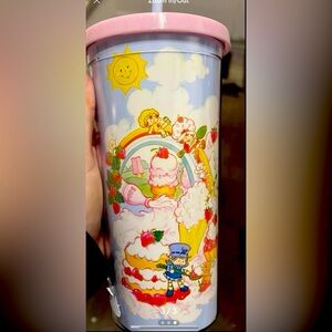 Strawberry shortcake tumbler cup with straw. NWT